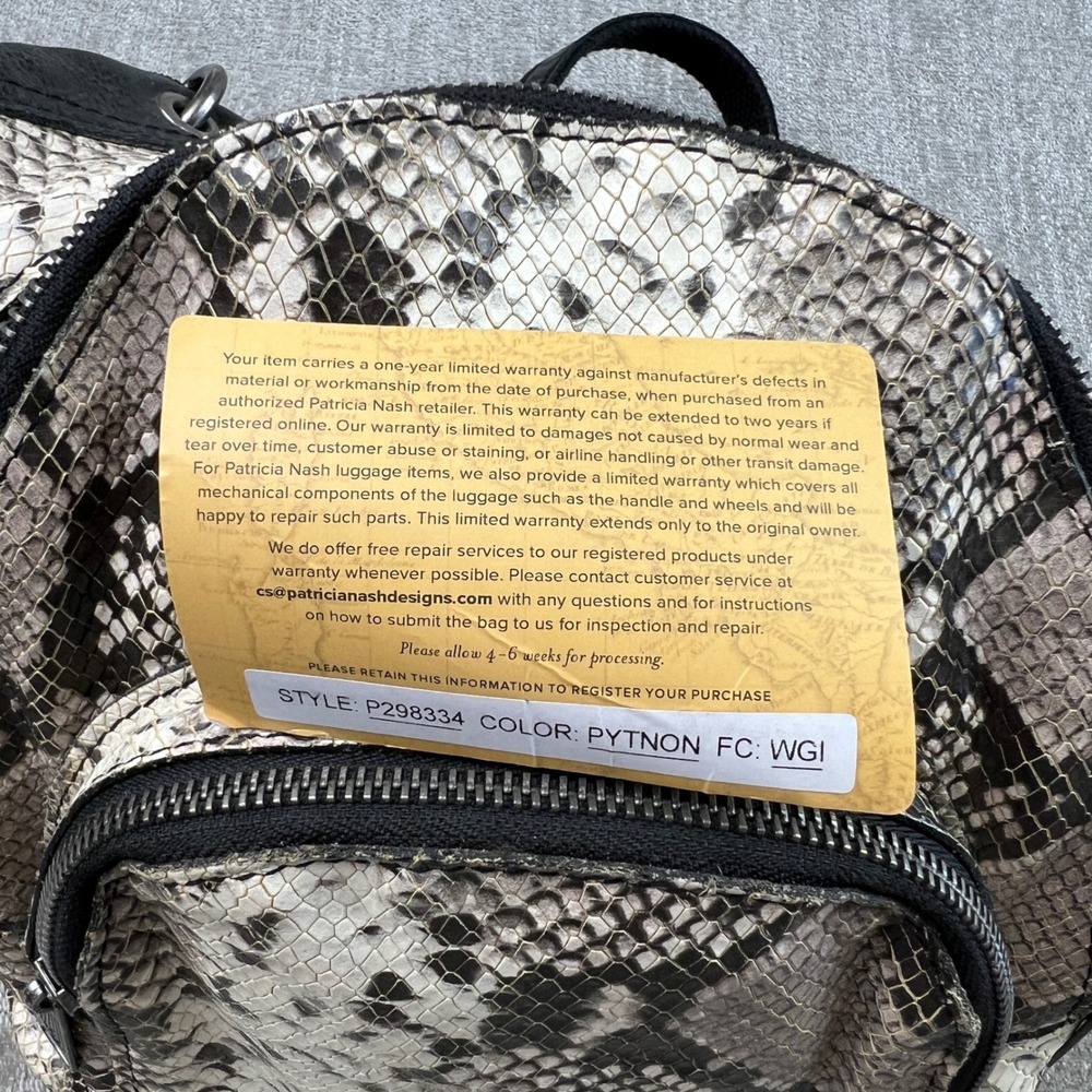 Patricia Nash Snakeskin Python Leather Convertibl… - image 11